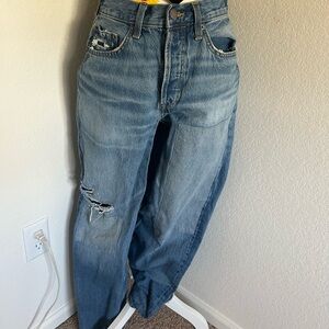 Universal Thread Women's Blue Distressed Flare Jeans